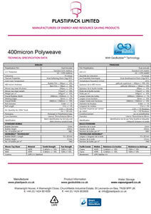 Specification 400 Micron Polyweave