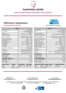 Specification 400 Micron Solarweave