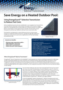 Using EnergyGuard™ Selective Transmission to reduce pool costs