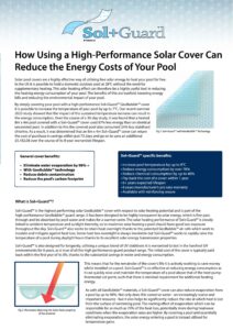 How Using a High-Performance Solar Cover Can Reduce the Energy Costs of Your Pool